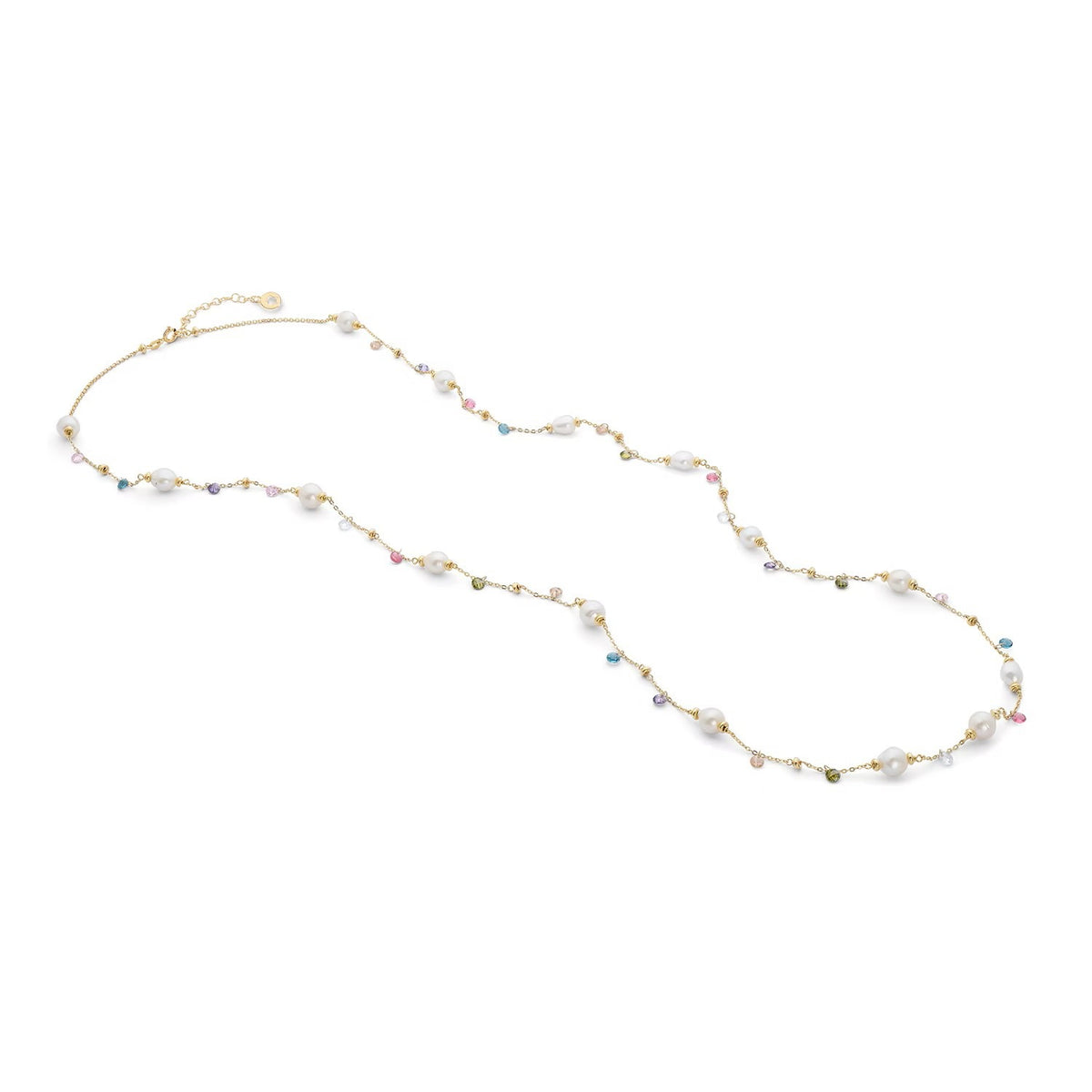 Comete collana lunga argento 925% e pietre dure