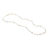 Comete collana lunga argento 925% e pietre dure