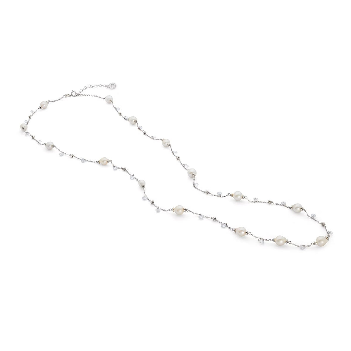 Comete collana lunga argento 925% e pietre dure