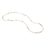 Comete collana lunga argento 925% e pietre dure