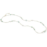 Comete collana lunga argento 925% e pietre dure