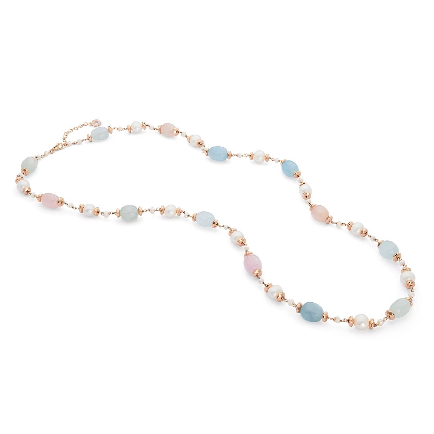Comete collana lunga argento 925% e pietre dure