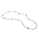 Comete collana lunga argento 925% e pietre dure