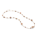 Comete collana lunga argento 925% e pietre dure