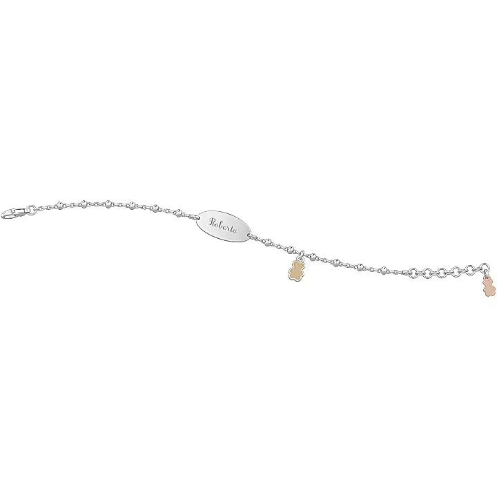Nanan Bracciale Targhetta Orsetto Panna