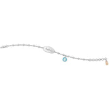 Nanan Bracciale Targhetta Cerchio Orsetto Celeste