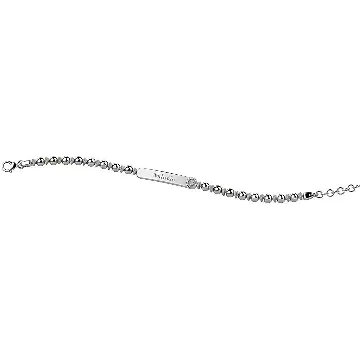 Nanan Bracciale Targhetta Nodino Panna