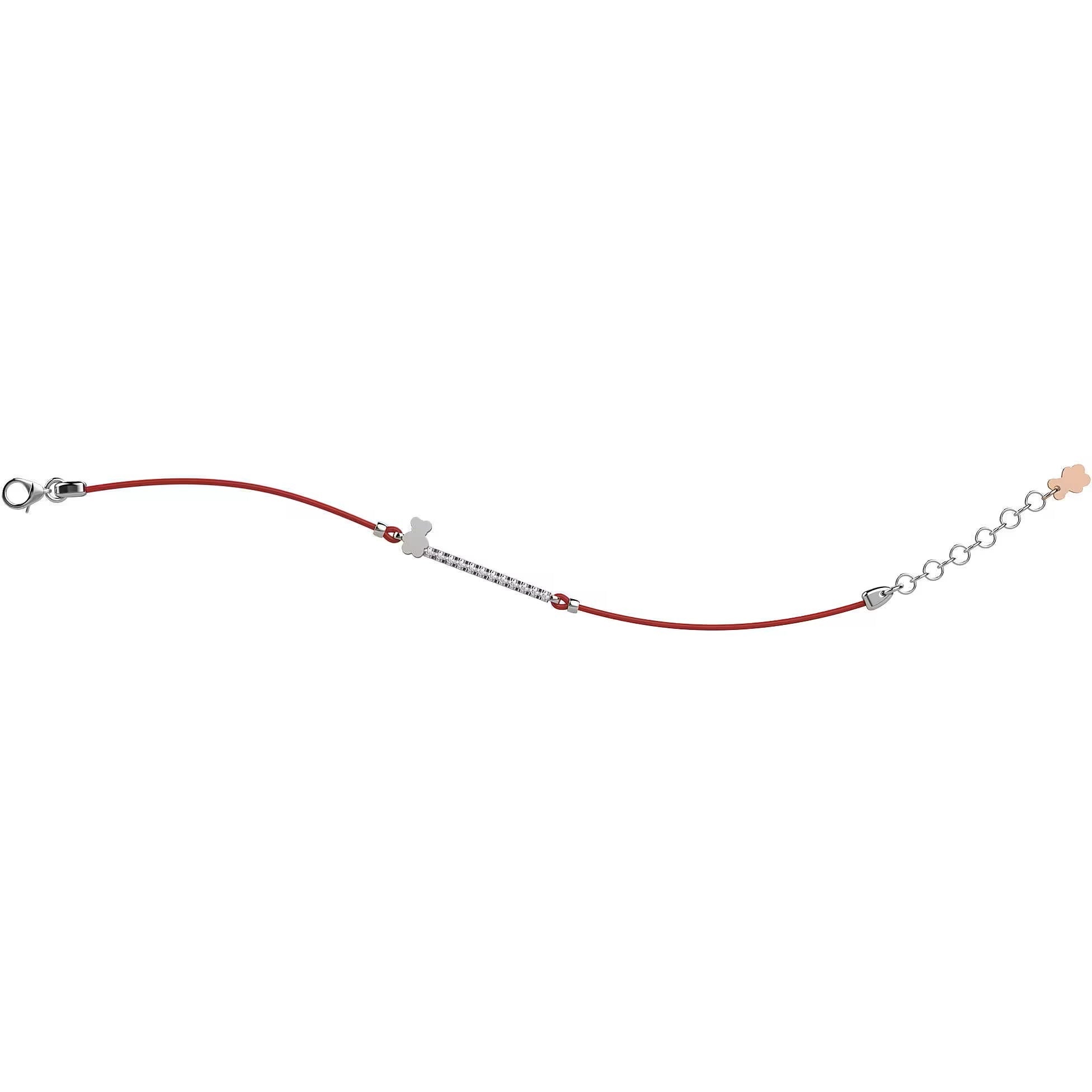 Nanan Bracciale Laccio Tennis Rosso