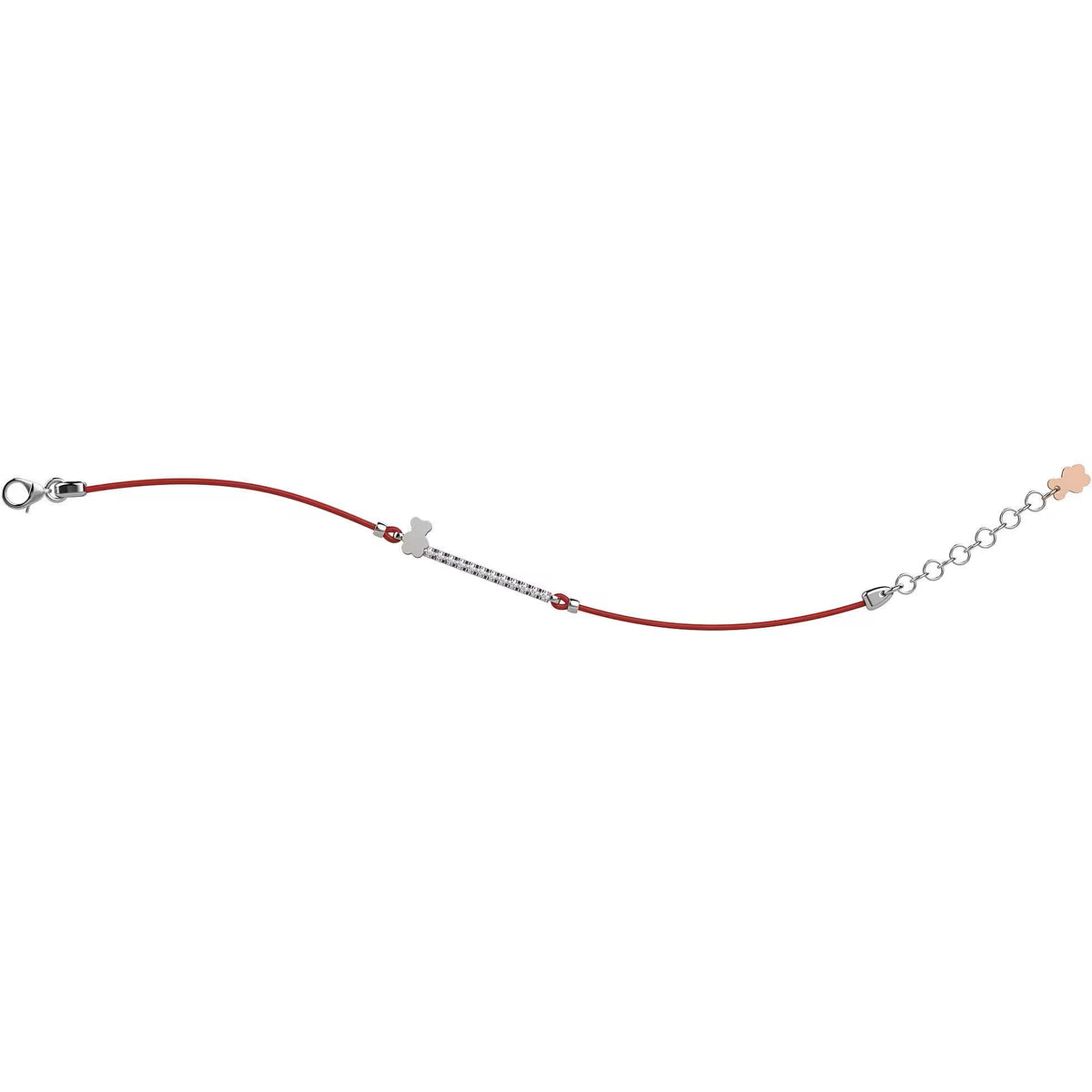 Nanan Bracciale Laccio Tennis Rosso