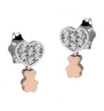 Nanan Orecchino Cuore e Orsetto Pendente