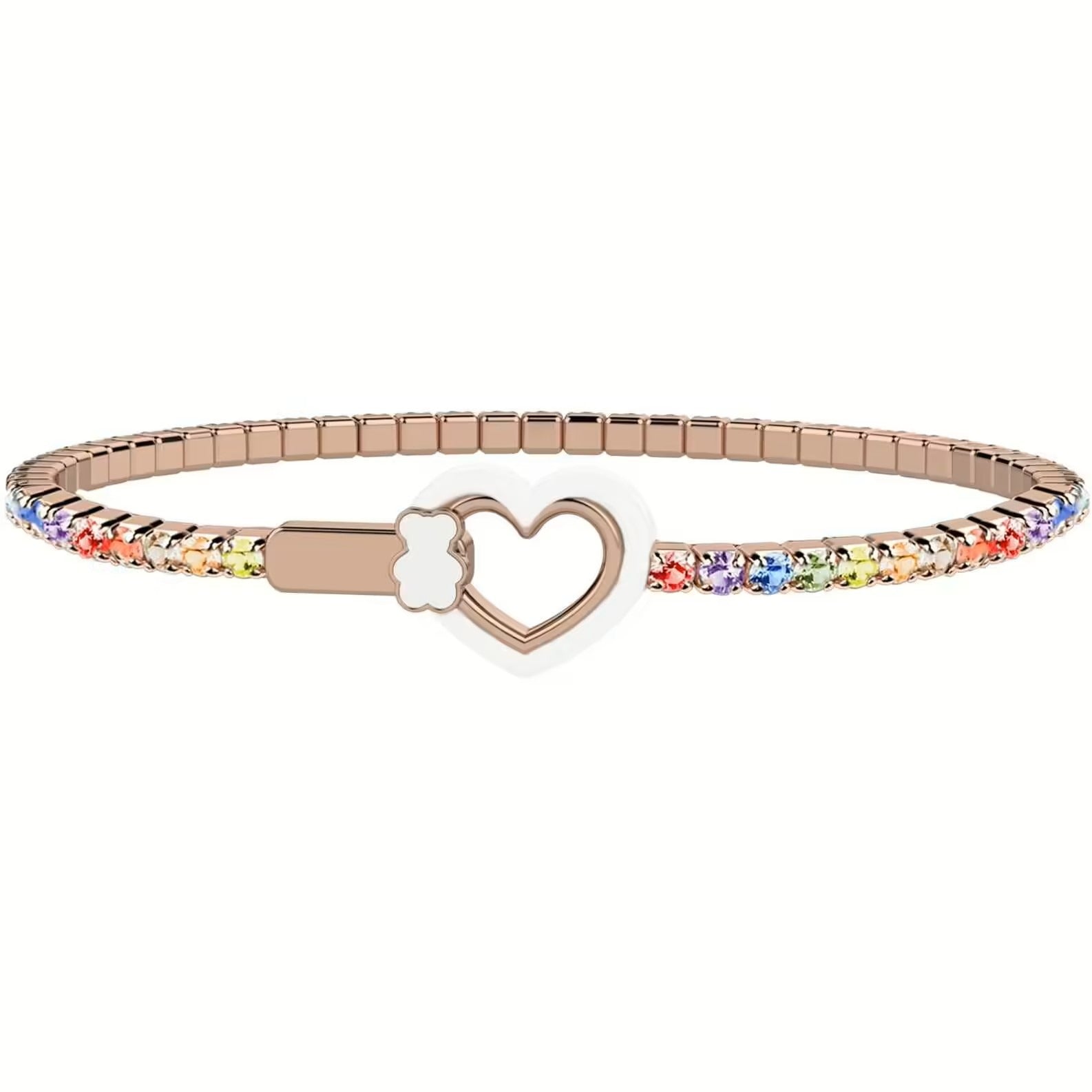 Nanan Bracciale Tennis Cuore Mamma Multicolor