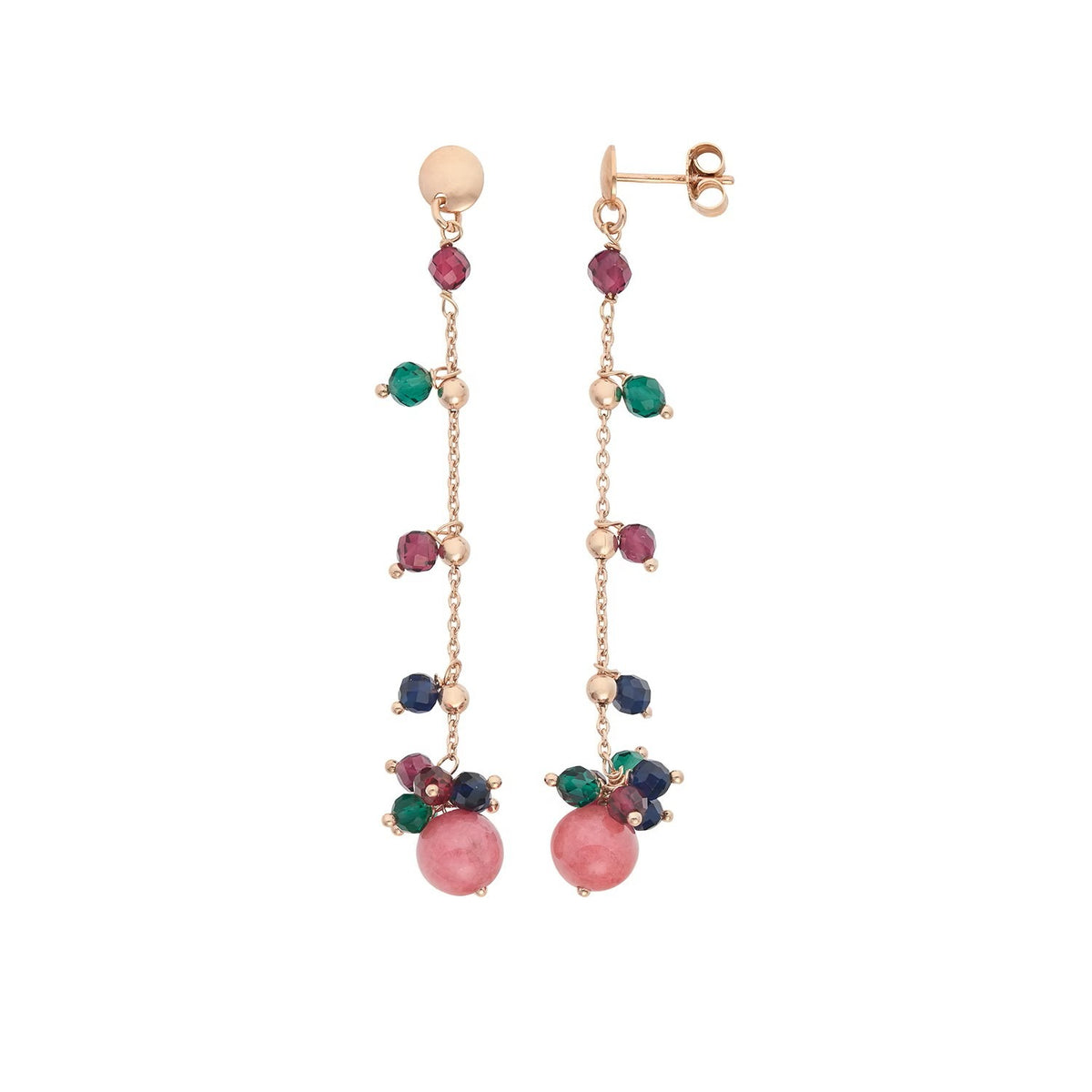 Comete orecchini argento 925% e pietre dure