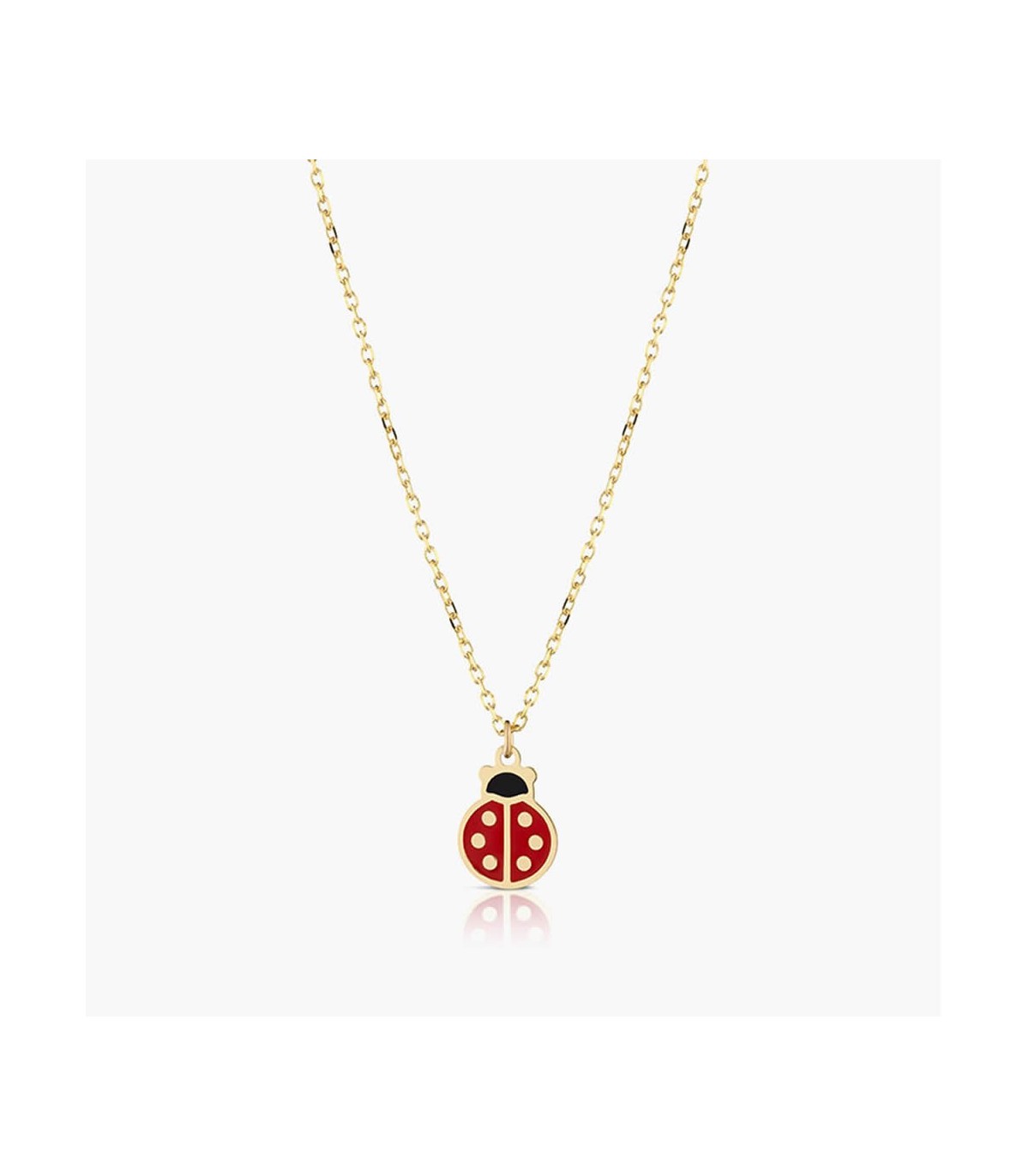 Le Bebè Primegioie Collana collezione Fortuna in oro giallo 9kt con coccinella smaltata.