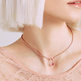 Rosato charm in argento 925‰ a forma di cuore