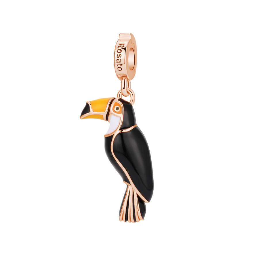 Rosato charm in argento 925‰  a forma di tucano