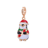 Rosato charm in argento 925‰ a forma di pinguino