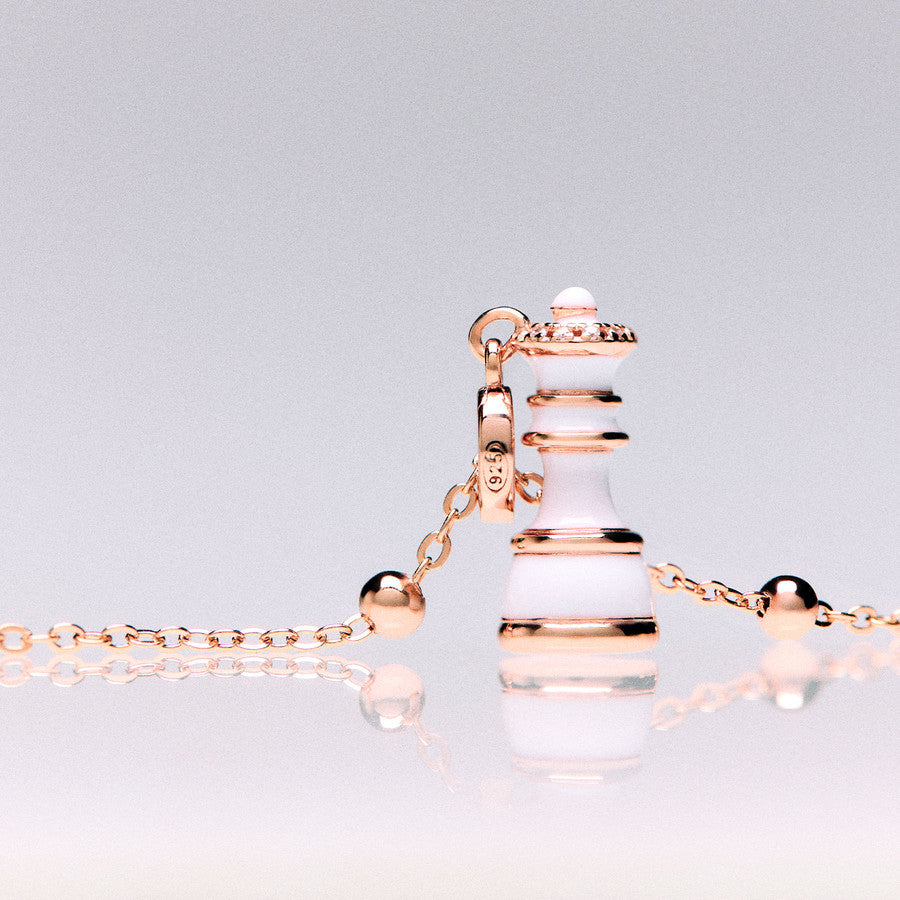 Rosato charm in argento 925‰ a forma di scacco