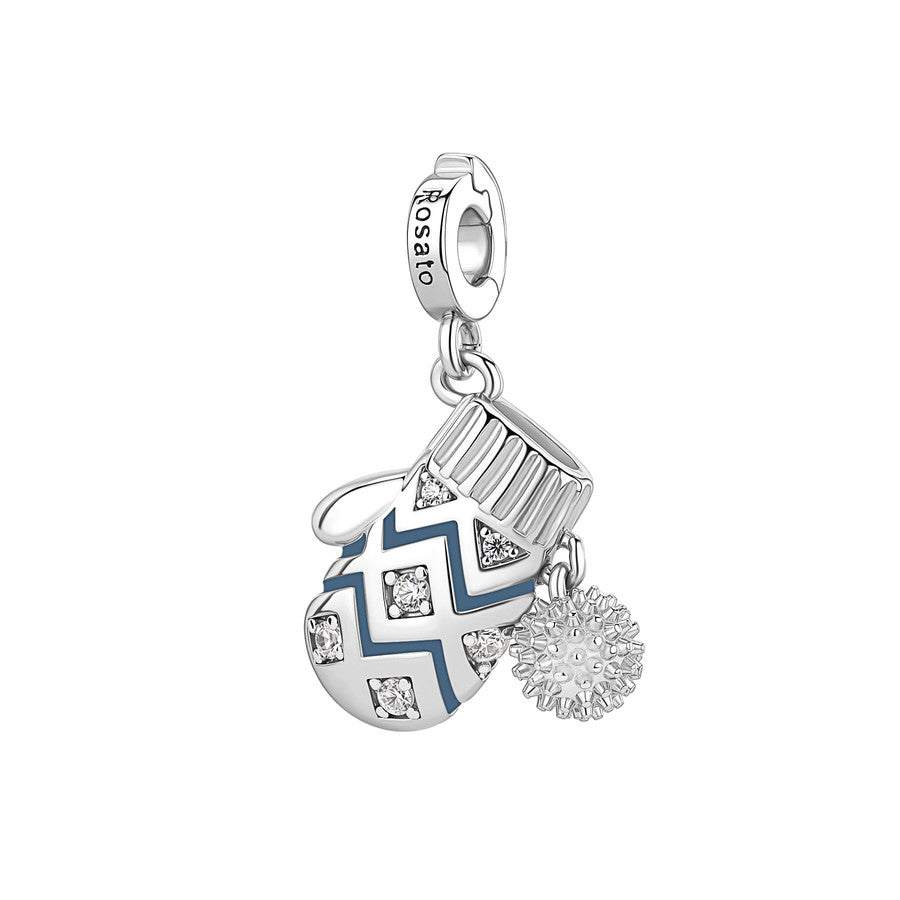Rosato charm in argento 925‰ a forma di guanto