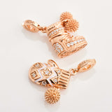 Charm in argento 925‰ a forma di scarpone da sci
