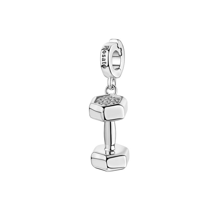 Rosato charm in argento 925% a forma di pesetto