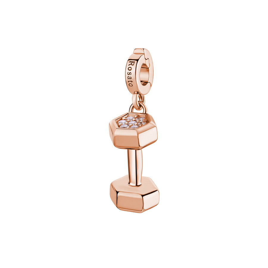 Rosato charm in argento 925% a forma di pesetto
