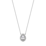 Collana corta in argento 925‰, 59 cubic zirconia bianchi