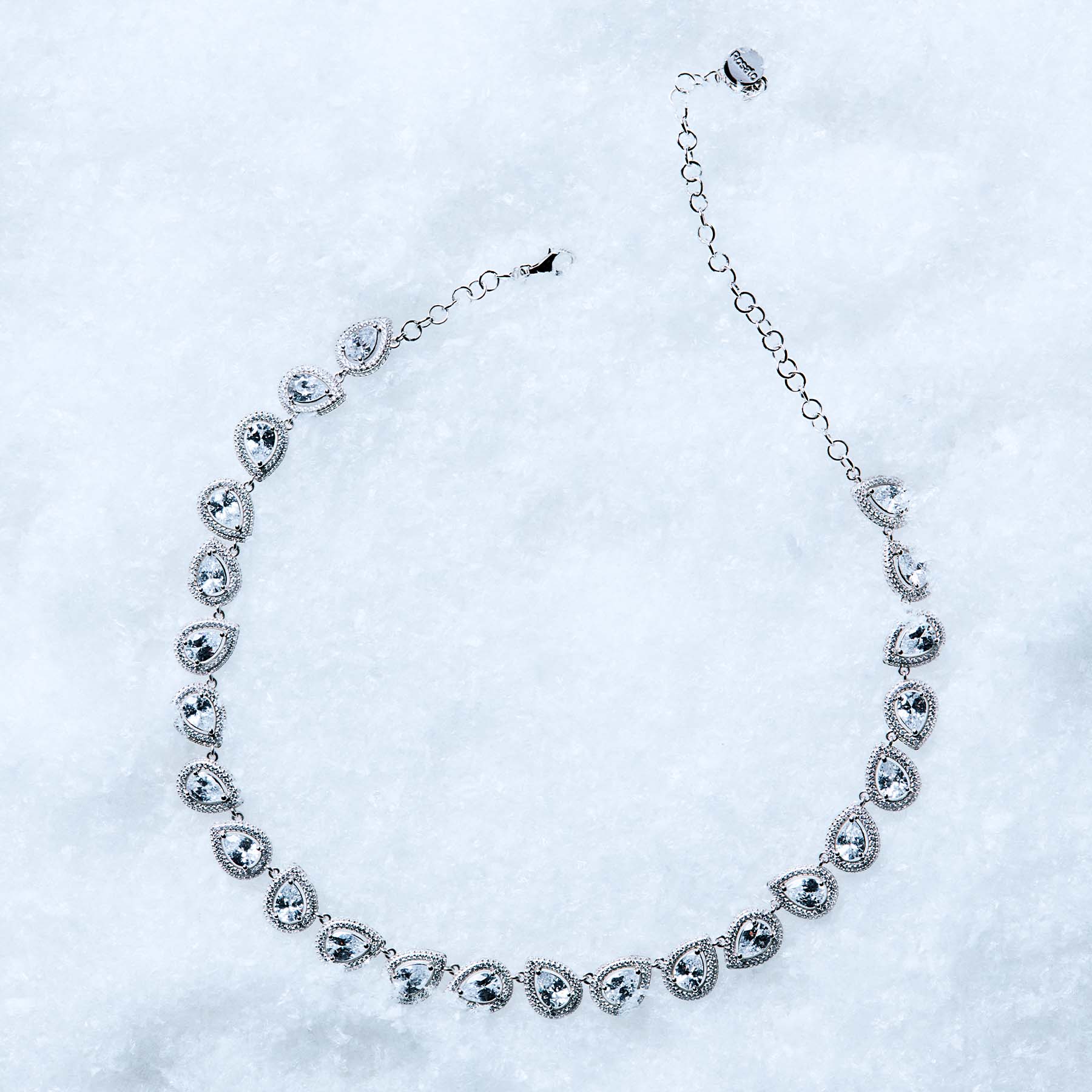 Rosato collana girocollo in argento 925‰