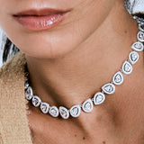 Rosato collana girocollo in argento 925‰