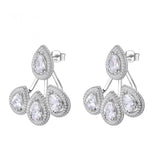 Orecchini pendenti in argento 925‰, 428 cubic zirconia bianchi