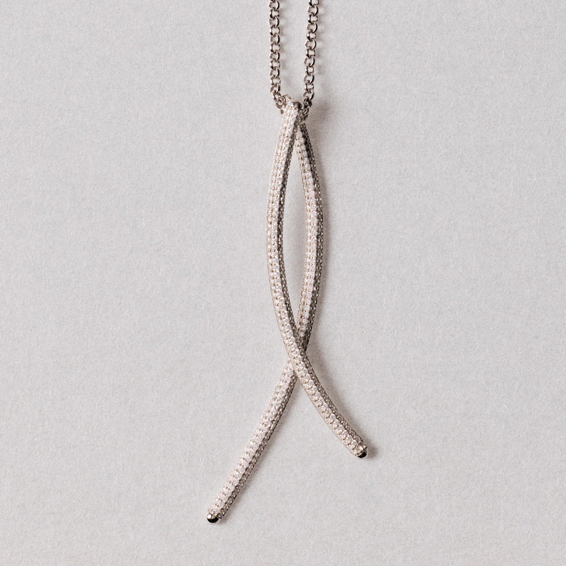 Rosato collana girocollo in argento 925‰