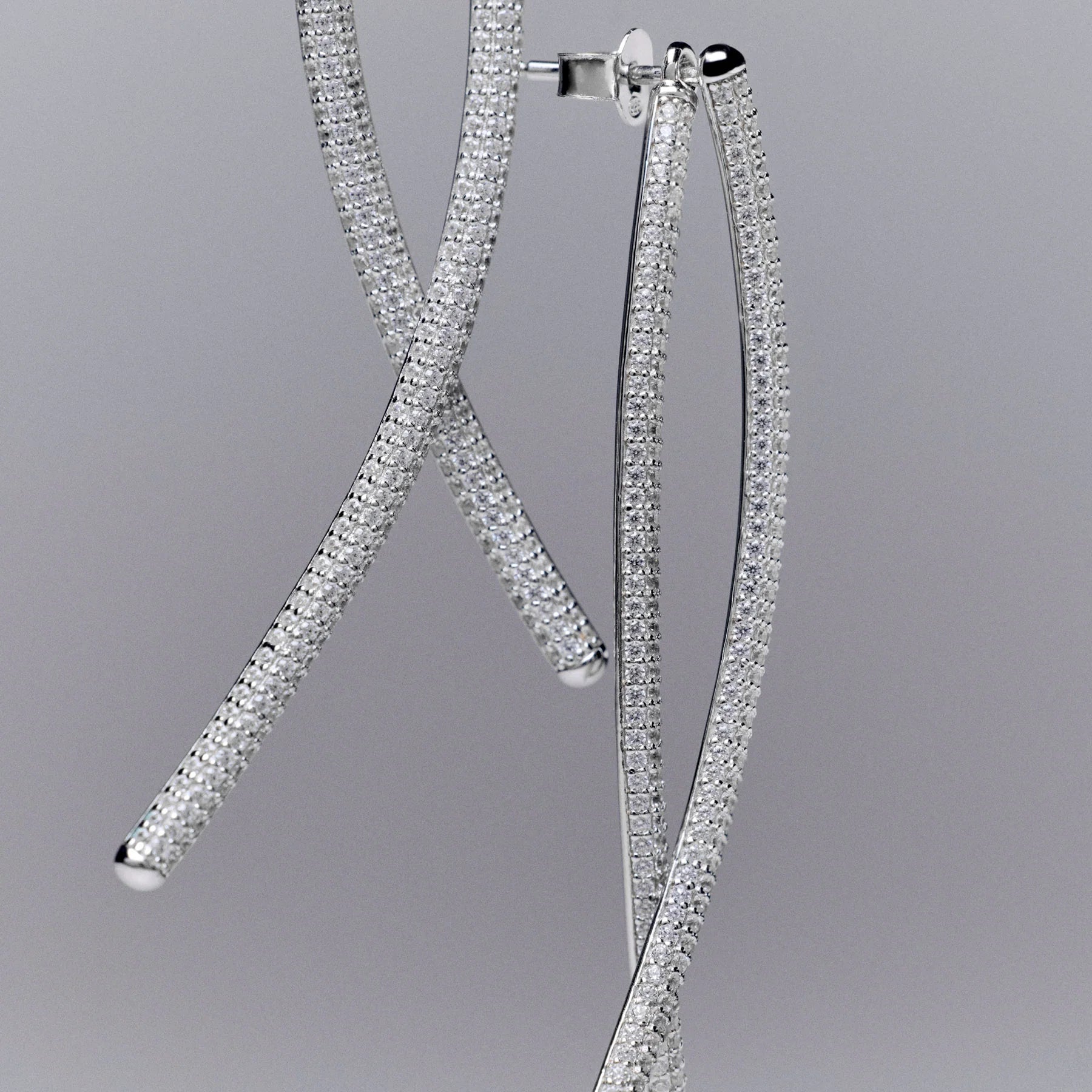 Rosato orecchini lunghi in argento 925‰