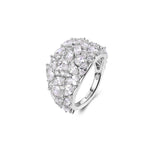 Rosato anello a fascia in argento 925‰