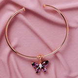 Rosato charm in argento 925‰ a forma di farfalla