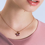 Rosato charm in argento 925‰ a forma di farfalla