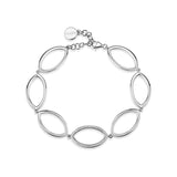 Bracciale morbido in argento 925‰, 52 cubic zirconia bianchi