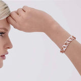 Rosato bracciale in argento 925‰