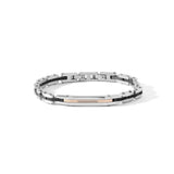 Comete bracciale acciaio e diamanti naturali