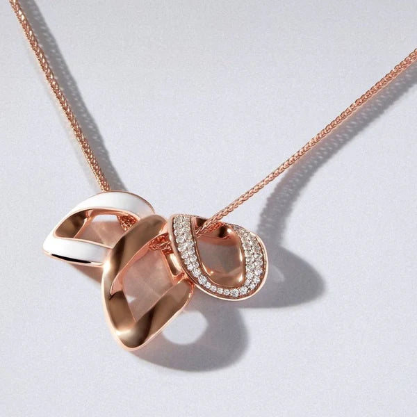 Rosato collana in argento 925‰